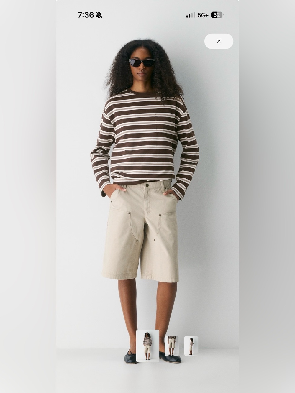 TNA Light Beige Cargo Bermuda Shorts